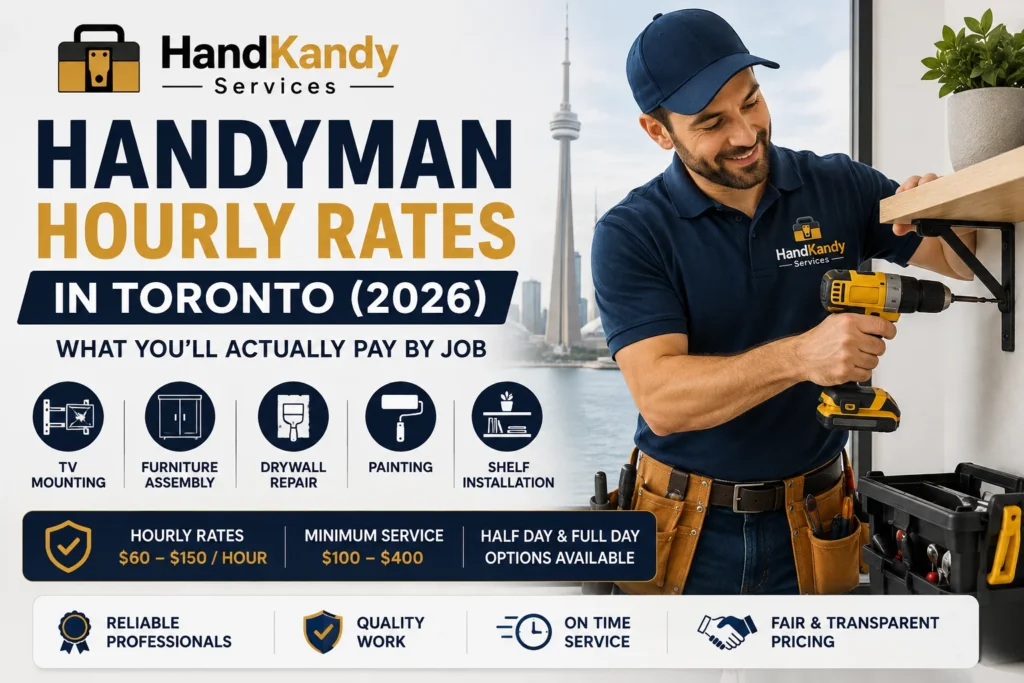 Handyman Hourly Rates in Toronto (2026): What You’ll Actually Pay by Job 